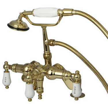 Kingston Brass Vintage Deck Mount Clawfoot Tub Filler with Hand Shower Clawfoot Tub Filler Kingston Brass